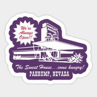 The Sweat House! (white) Sticker